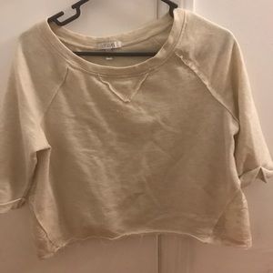 Delia’s short tan sweatshirt type top